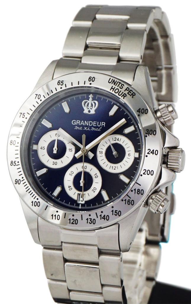  Man「Grandeur」 Grandeur Made in Japan 10 ATM Water Resistant Chronograph