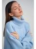 Autumn/Winter 2024 Solid Color High-Neck Casual Loose Knit Sweater