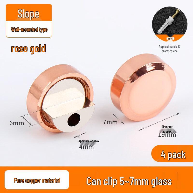 

Punch-Free Zinc Alloy Glass Mirror Clips