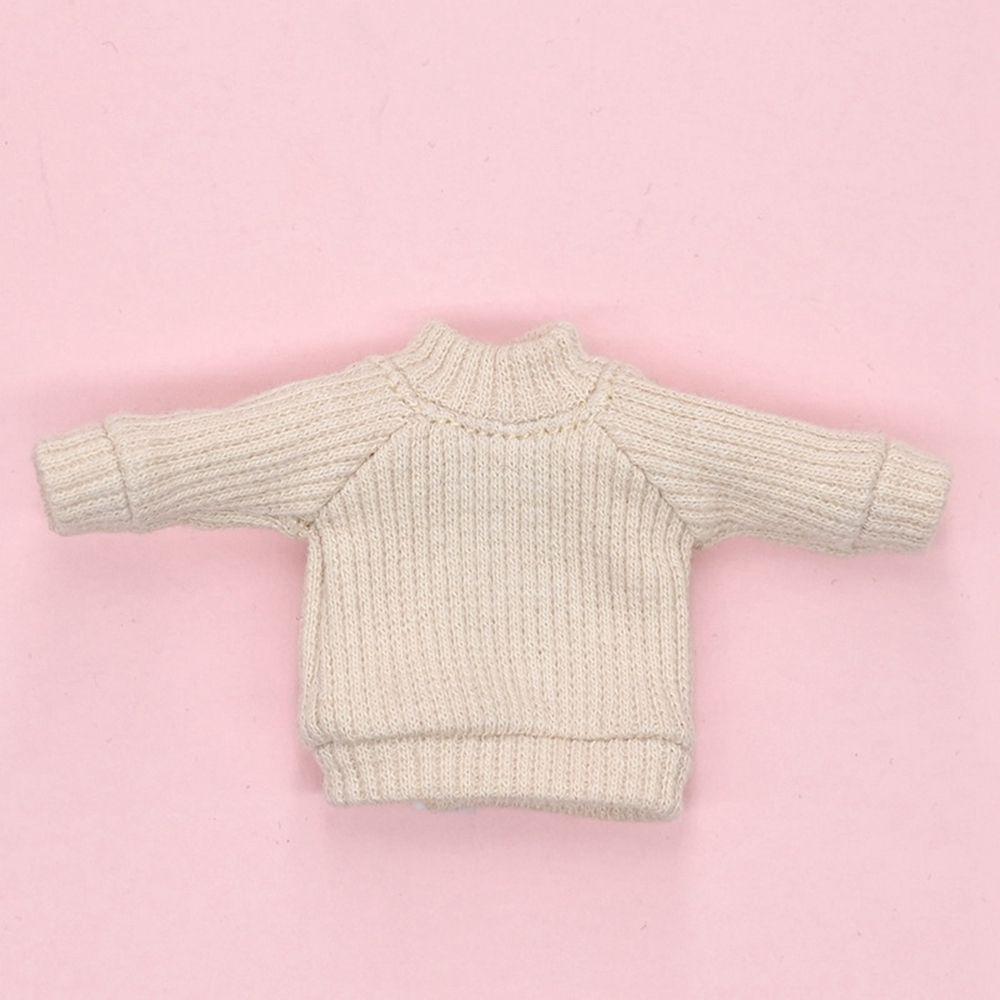 1/12 Doll Clothes Knitted High Collar Sweater For 1/11 BJD Dolls Accessories Fashion ob11 Dolls Tops Bottoming Pullover