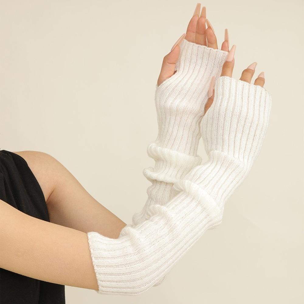 Soft Fingerless Gloves Lolita Style Arm Sleeve New Winter Arm Warmer