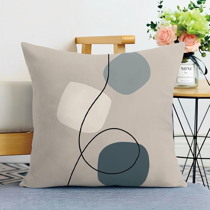 Ins Style Simple Printed Decorative Pillowcase Bedroom Living Room Square Cushion Pillowcase