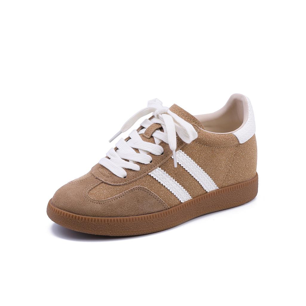 2025 new German training shoes women wear high-end platform casual shoes front lace-up Korean version campus Forrest Gump shoes women