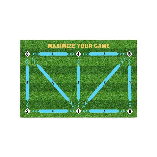 Soccer Foot Step Training Mat Non-Slip Low Noise Football Training System Mat Agility Footstep Training Mat for Dribbling Training At Home