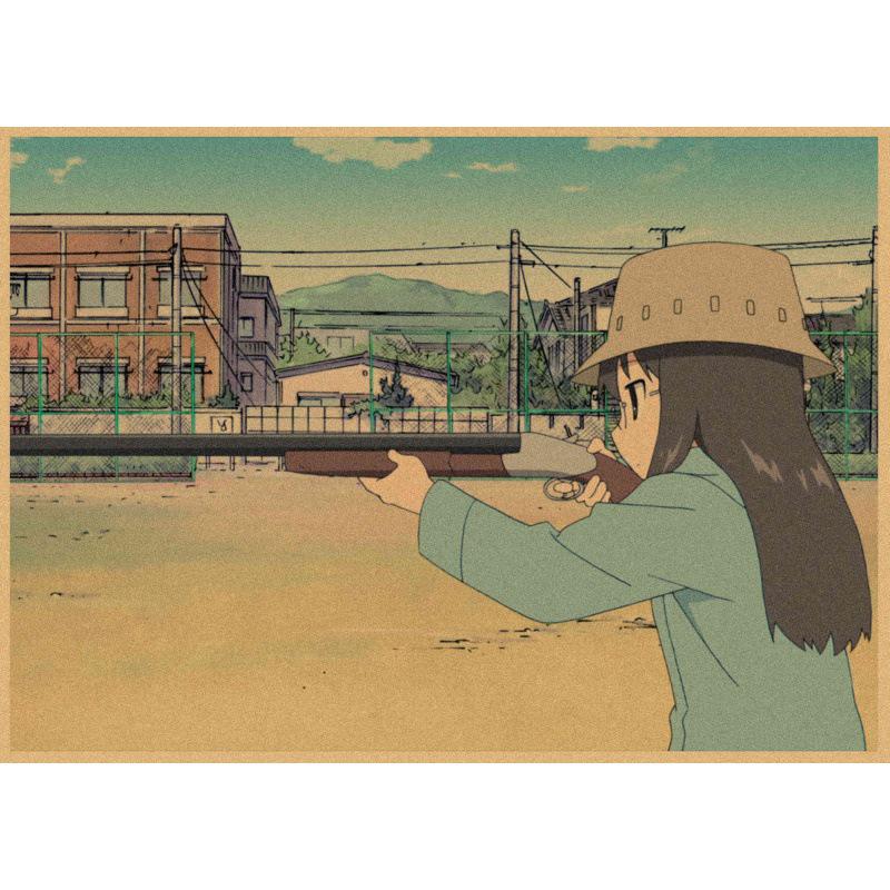 Japanese Anime Retro Kraft Paper Poster - Free Shipping Wall Decor Mural