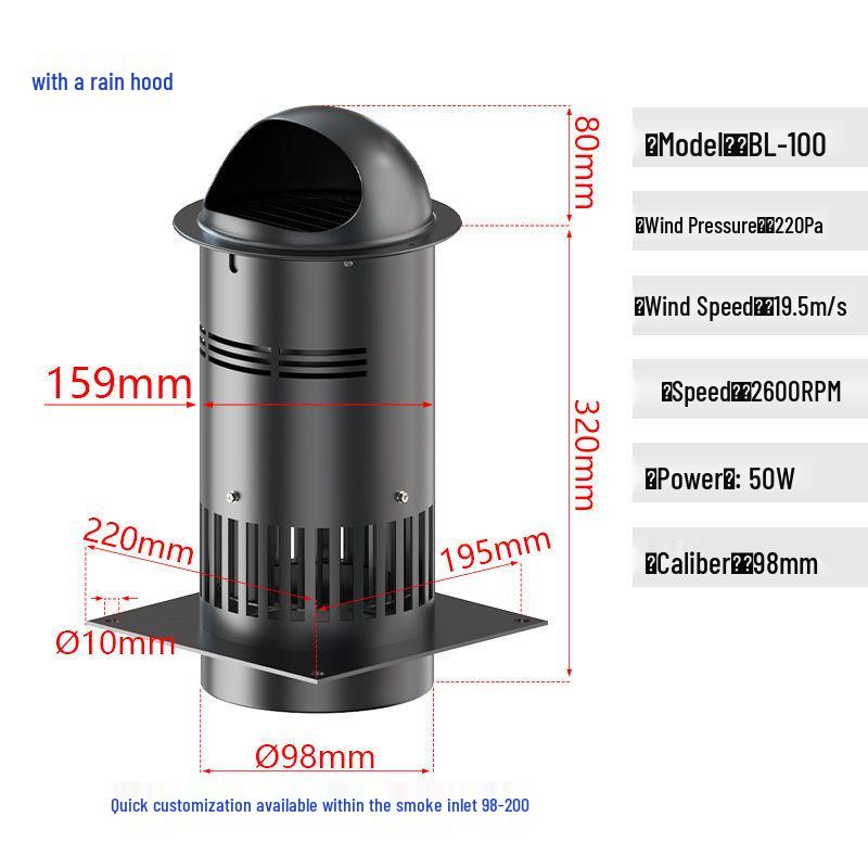 High-Temperature Resistant Fireplace Blower Fan for Pellet and Wood Stoves