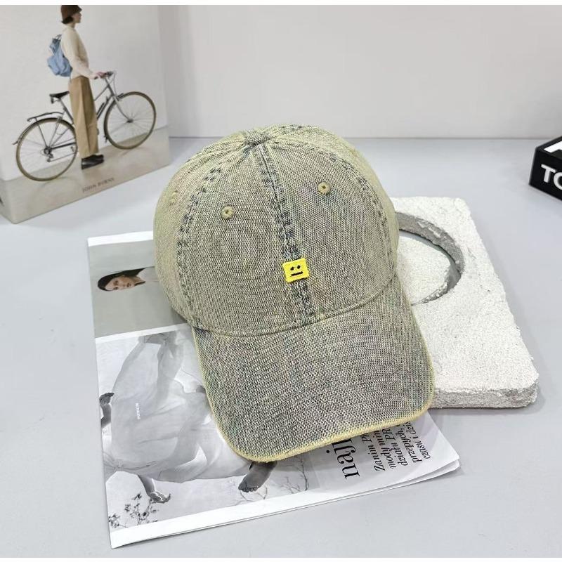 Correct embroidery smiley face~ Embroidery square baseball cap children casual simple couple cap men