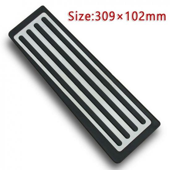 Car Footrest Cover Foot Rest Dead Pedal Stainless Steel Cover Overlay New