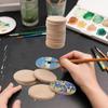 10/20/50/100pcs 5cm Unfinished Wood Circle Round Disc Blank Wooden Cutout Ornaments for Decoration DIY Craft Art Supplies