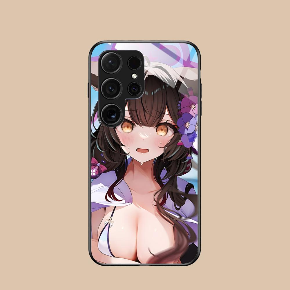 Blue Archive Kosaka Wakamo Phone Case for Samsung Galaxy S26 S25 S24 S23 S22 S21 S20 Note20 Plus FE Ultra Glass Colorful Cover Galaxy S26
