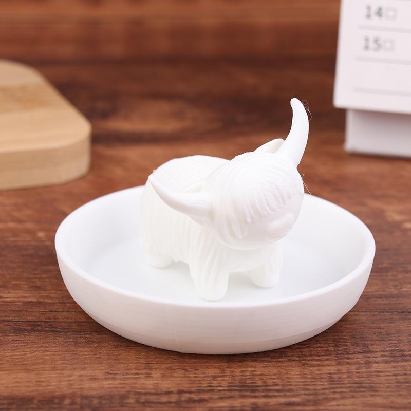 Highland Cow Ring Earring Holder Jewelry Stand Home Office Desktop Ornament Decoration Gifts