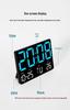 Multifunctional Large Screen Clock: Wall & Tabletop Use, Simple Style for Living Room with Alarm 0717