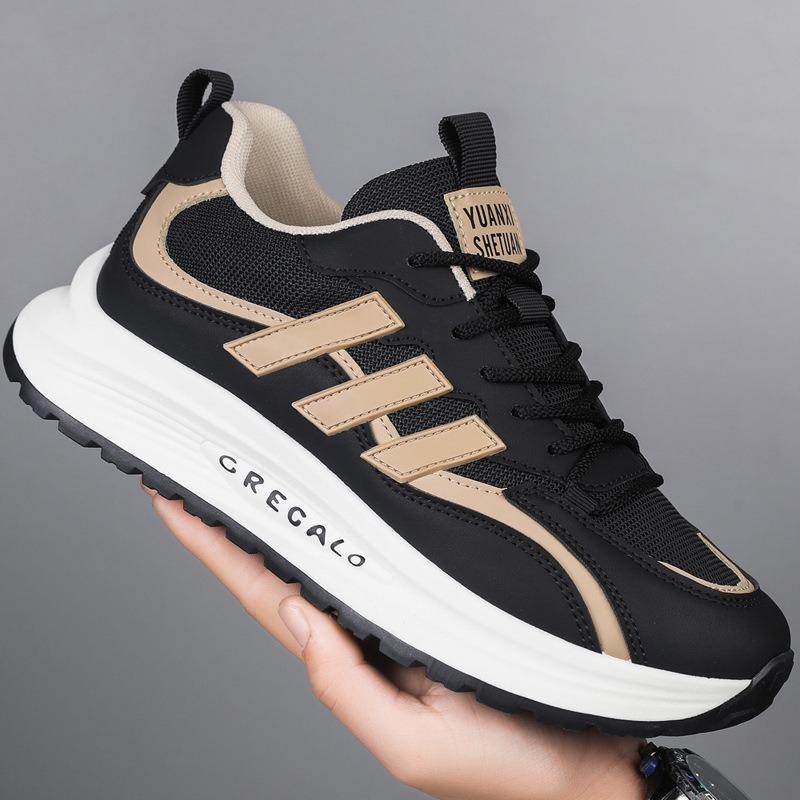 Trendy shoes men's spring senior shoes mesh breathable men's sports and leisure men's shoes thick sole