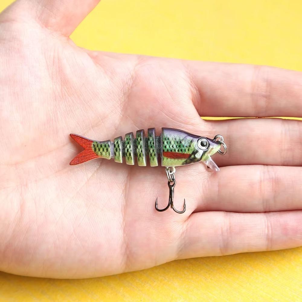 6-section Tongue Plate Multi Section Bait 5.5cm Length Hard Bait Sea Bass Fishing 5.5cm 4.5g-B