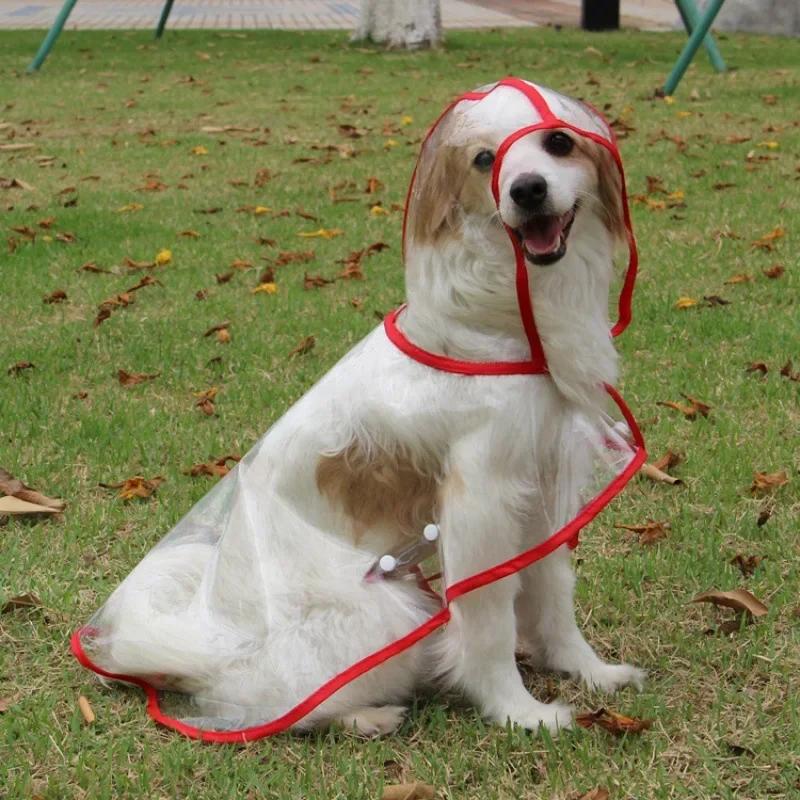Haustier Hund Welpen Transparente Regenbekleidung Regenmantel Haustier Mit Kapuze Wasserdichte Jacke Kleidung Weiche PVC Kleine Hunde Regenmantel Welpen Regen Poncho