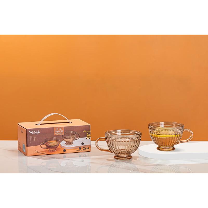 YiLiWu Portable Glass Tea Cups with Straw and Handle