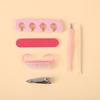 Portable PVC Cuticle Scraper & Nail Clipper Set - Nail Art Tool Kit