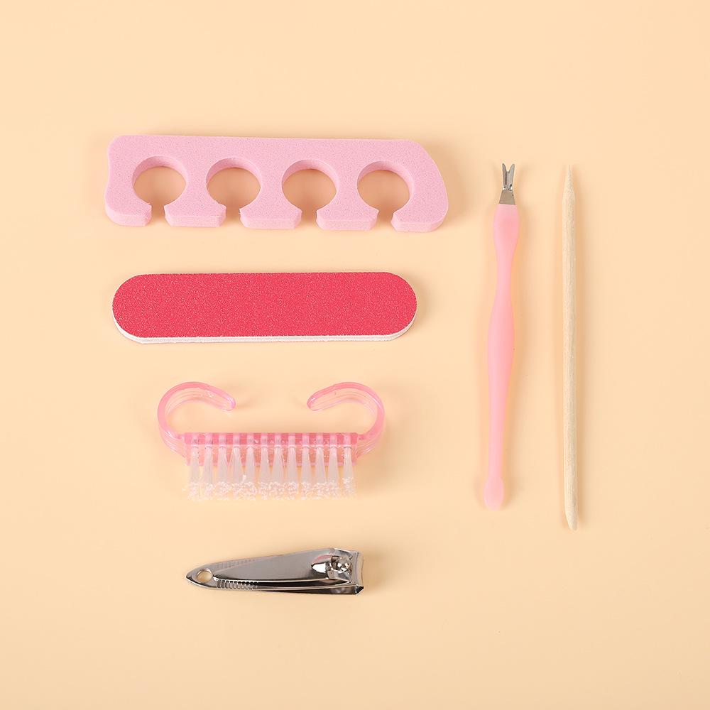 Portable PVC Cuticle Scraper & Nail Clipper Set - Nail Art Tool Kit