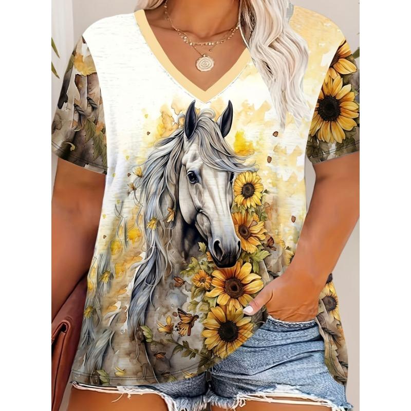 New Cross border 3D Printed Large Women s T-shirt for Competition Day S