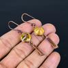 Citrine Earrings, Copper Electroformed Gemstone Jewelry, Handmade Earrings, For Thanksgiving