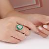 925 sterling silver earrings Colorful natural Opal green agate gems Luxury fine jewelry for women's Anniversary party gift