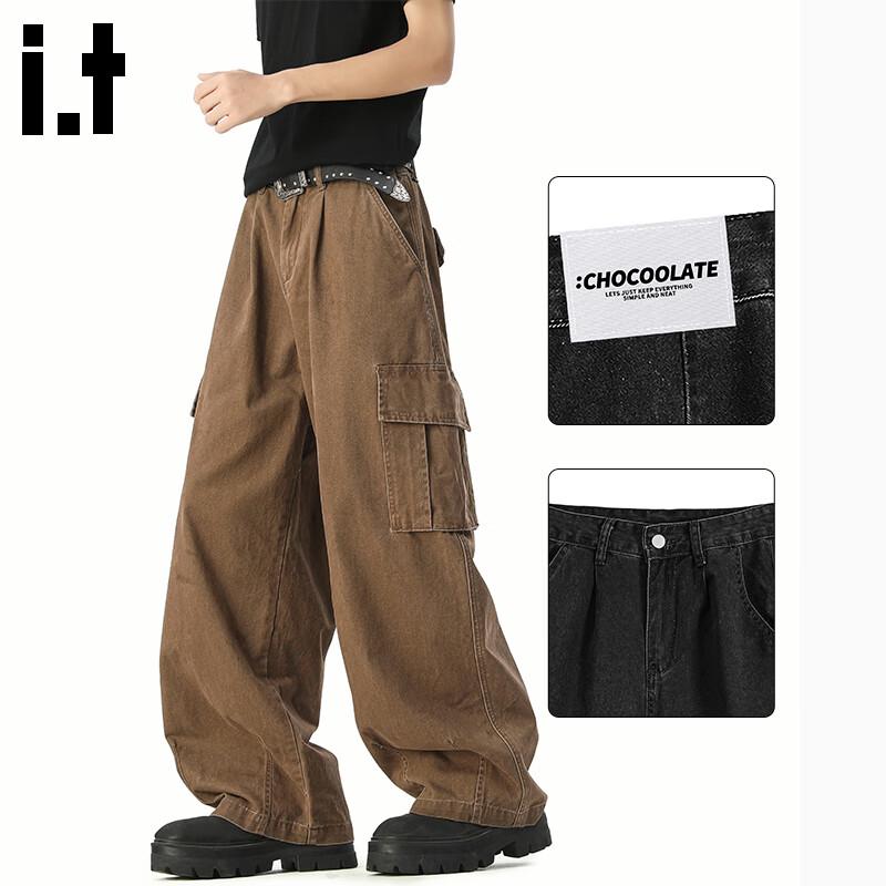 

CHOCOOLATEit Men s Retro Loose Fit Cotton Cargo Pants L
