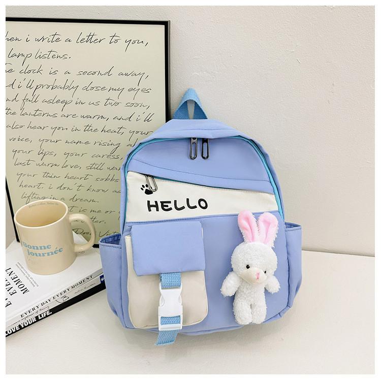 Cute Rabbit Design School Backpack For Girls Breathable Fabric Spacious And Fun