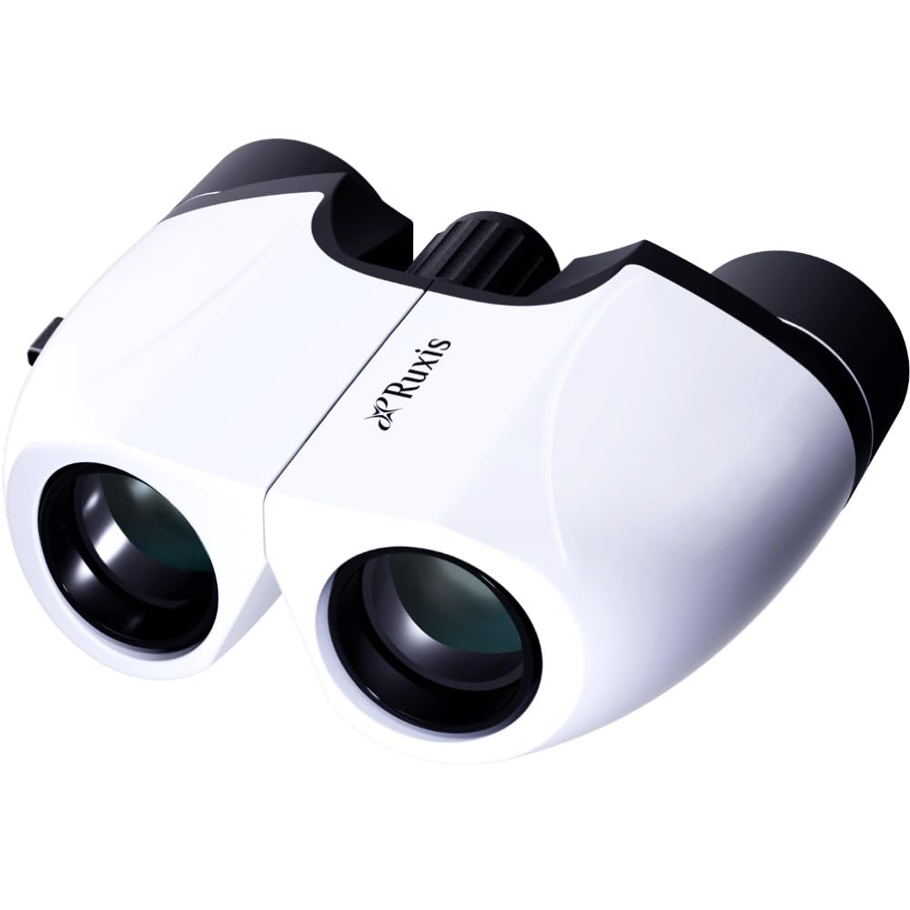 

Ruxis Binoculars 10x Ideal for Live and Japanese Developed by an Ophthalmologist and an Engineering (White) - Magnification, Performances, Opera, білий