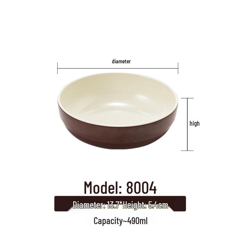 Melamine White Noodle Bowl, Imitation Porcelain, Large Plastic Soup/Rice Bowl for Commercial Use.