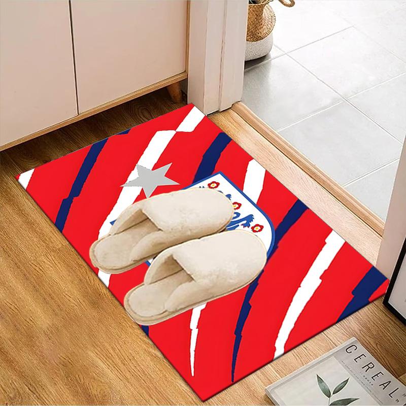 England Football Crest Printed Office Carpet Chair Cushion  Entryway Rug, Rugs for Living Room, Bedroom Christmas gifts