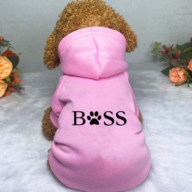 Pet Dog Hoodies Autumn and Winter Season Large Dog Clothes BSS Text Pattern French Bulldog Labrador Jacket Clothing