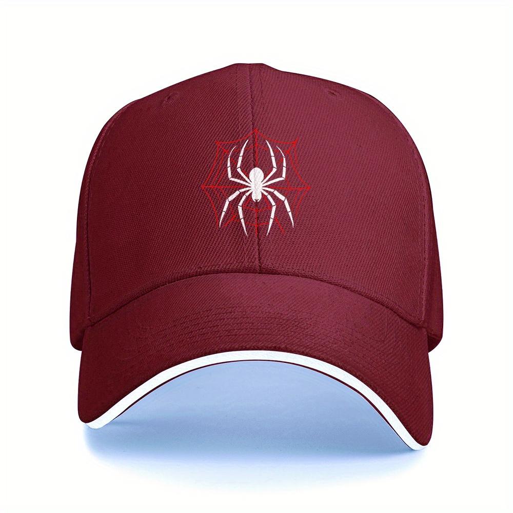 

1pc Red Multicolor Web Trucker Hat Adjustable Lightweight Baseball Cap with Colorblock BrimAppropriate for Any Season One Size