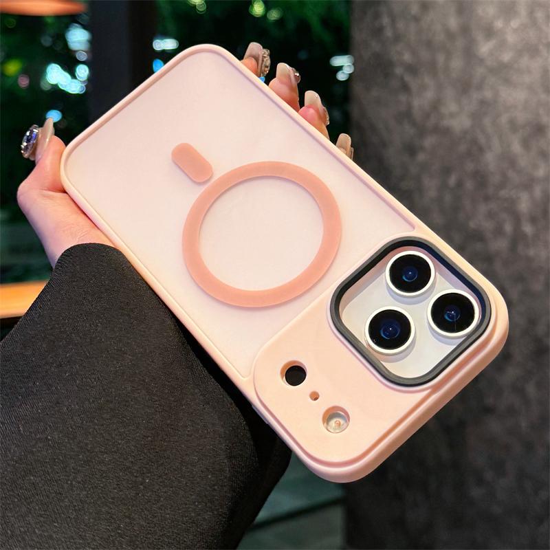 Matte Transparent Shockproof Armor Phone Case For Iphone 11 12 13 14 15 Plus 16 17 Air Pro Max Magnetic For Magsafe Bumper Cover