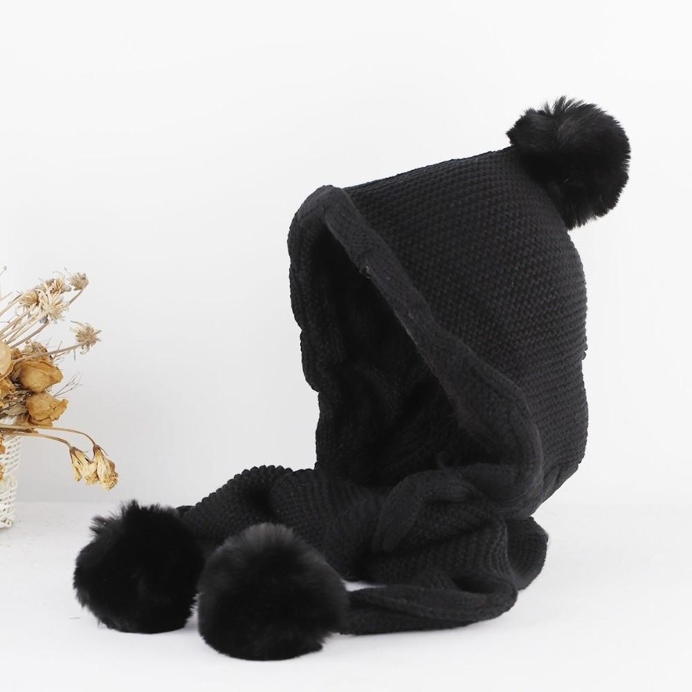 Ear Protection Women Hooded Scarf Twist Neckerchief Cute Cycling Balaclavas Hat  Outdoor