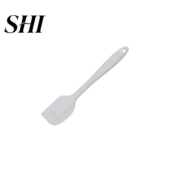 Kitchen Tool Cake Scraper Flexible Integrated Molding Silicone Hanging Baking Spatula Hole Multifunctional Cream for Home S белый