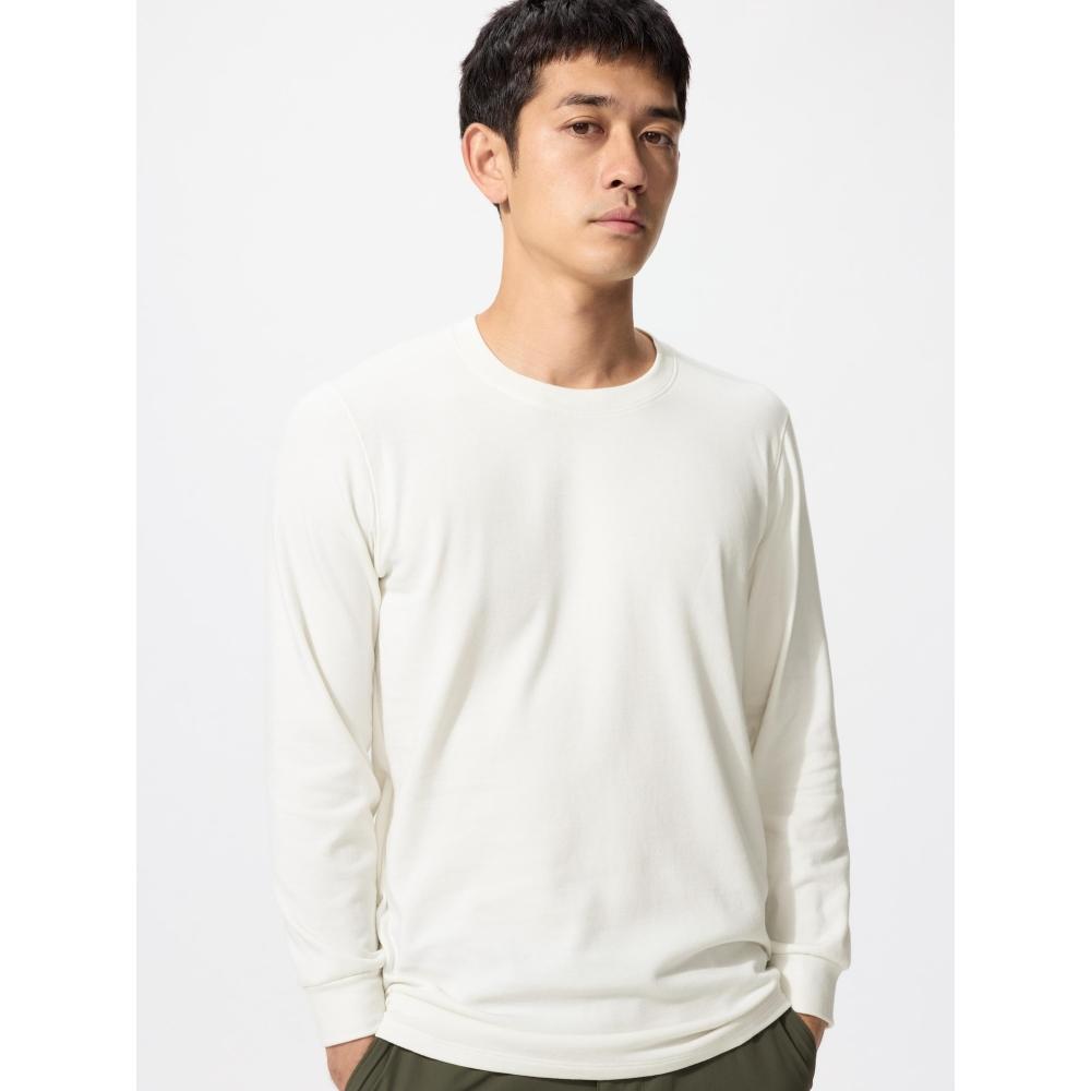 Uniqlo HeaTTech CoTTon Crew Neck T 9 Sleeve