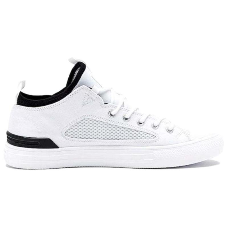 Converse CTAS Ultra Comfortable and Simple Non-Slip Shock Absorption Low-Top Board Shoes Unisex White & Black