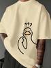 100 Pure Cotton Summer Unisexs Casual Fashion Loose Cartoon Print Round Neck Short Sleeved Tshirt Versatile Top