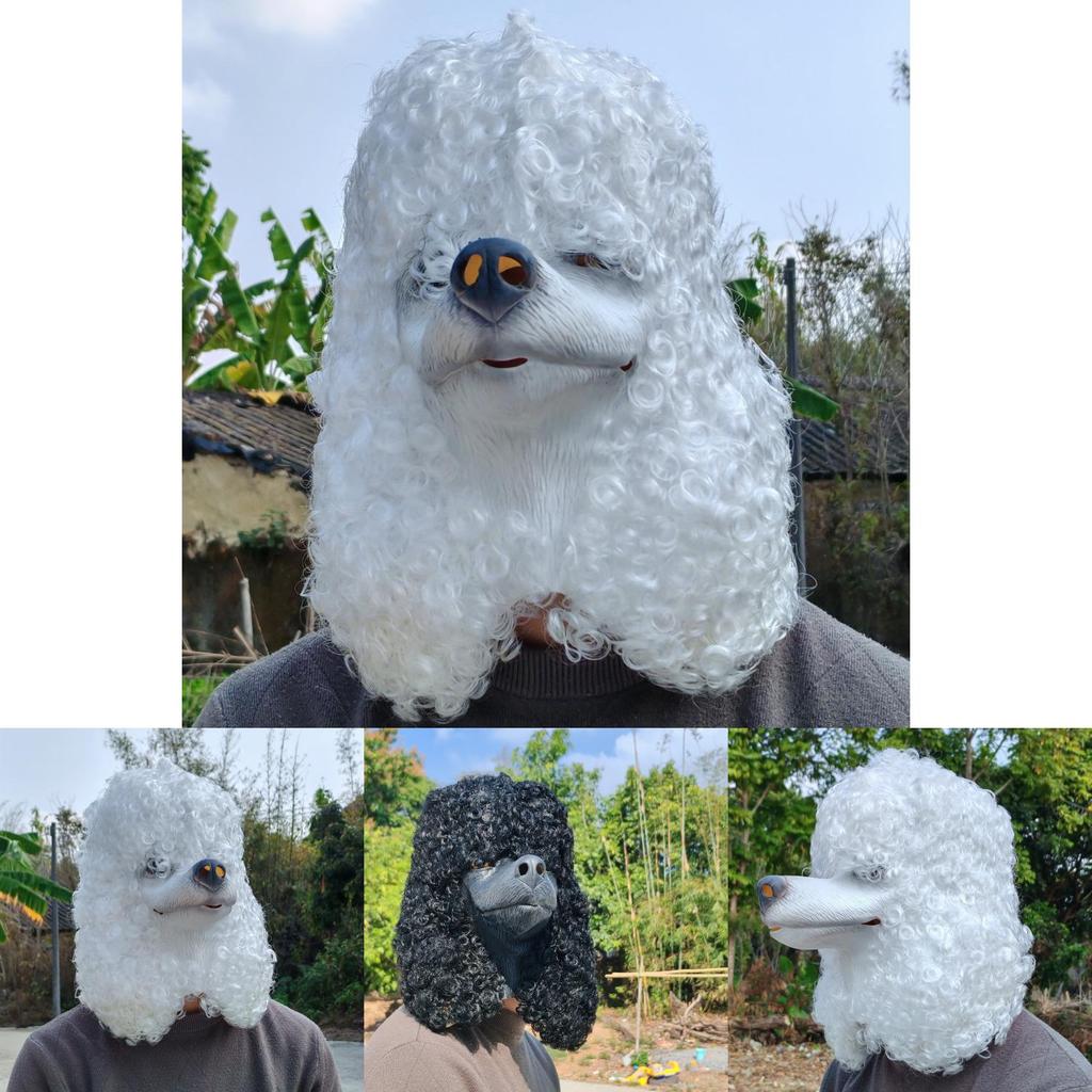Maschera Cane Barbone in Lattice Testa di Animale Maschera di Halloween Per Cosplay ed Eventi a Tema
