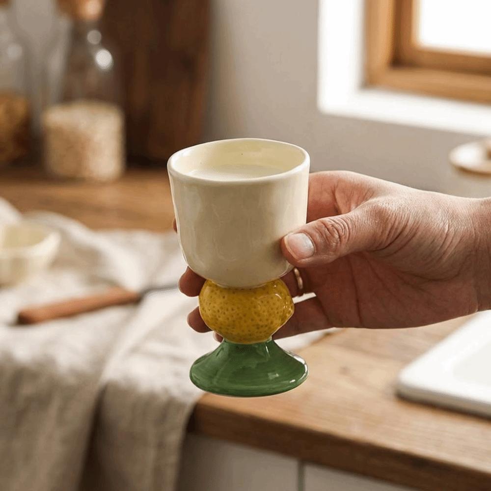 Hand Painted Dessert Cup Exquisite Ice Cream Mug Specific Cup Ceramic Fruit Goblet  Breakfast