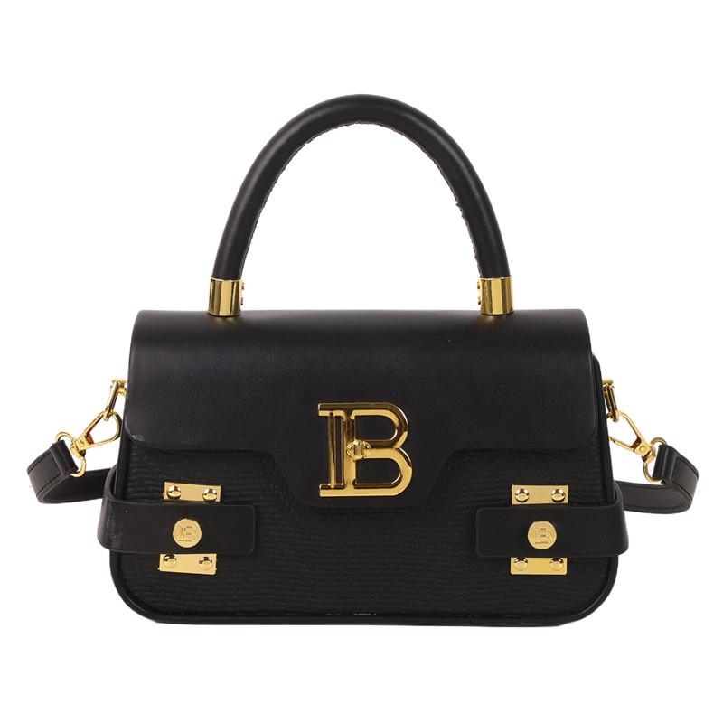 Elegante Retro Strukturierte Quadratische Umhängetasche mit Überschlag mit Schloss