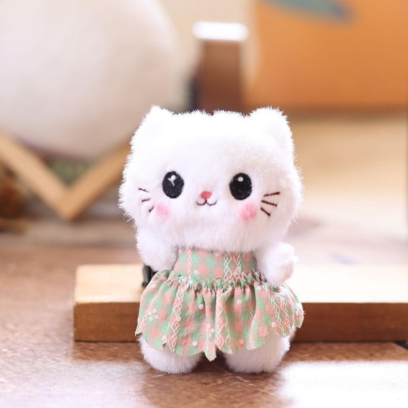 Plüschkatzen-Schlüsselanhänger-Spielzeug mit Baumwollfüllung für Kinder und Sammler