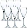 Toyo Sasaki Glass Champagne Glasses, HS Champagne Glasses, Vintage Champagne, 140ml, Set of 6, Made In Japan, Dishwasher Safe, Break-Resistant, Champa