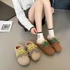 Fashion Women's Casual Fur Slippers Suede Mule Loafers Plus Size Low Top Plush Luxurious Soft Flat Round Toe Parker Hoof Heel Rome 2025