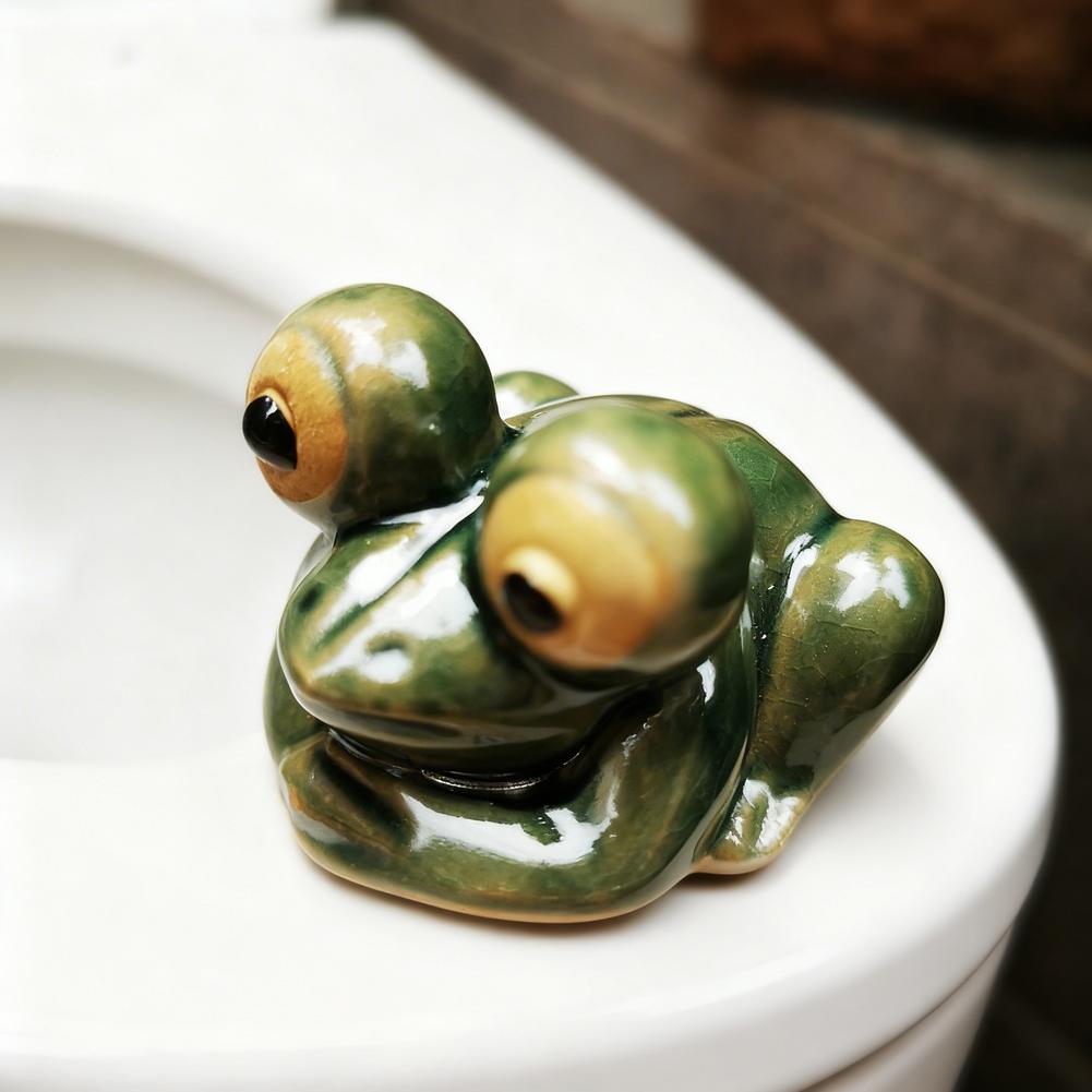 2026 New Ceramic Frog Toilet Bolt Covers Decorative Animal Toilet Bolt Caps For Bathroom Decor Fun Toilet Hardware Easy Install