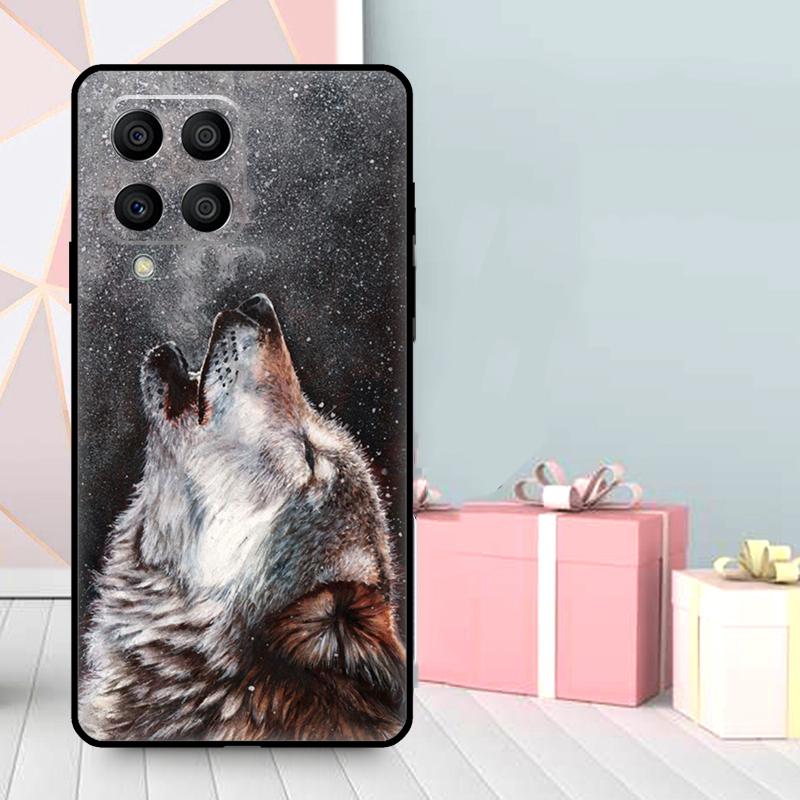 Animal Wolf Howling Case For Samsung Galaxy M16 M31 M21 M13 M33 M53 M15 M35 M55 M36 M56 M12 M32 M52 M14 M34 M54