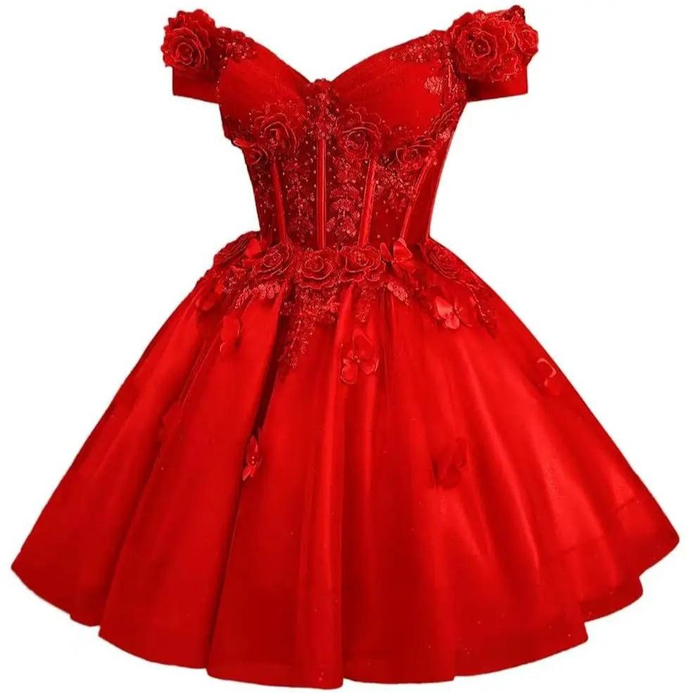 Evening Dress Women's 1011 New One-word Shoulder Celebrity Temperament Host Dress Piano Vocal Art Test Skirt