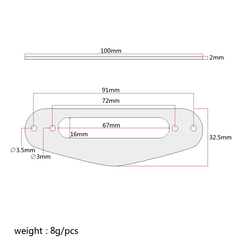 Tlstyle Metal Single Coil Neck Pickup Surround Mount for Electric Guitar
