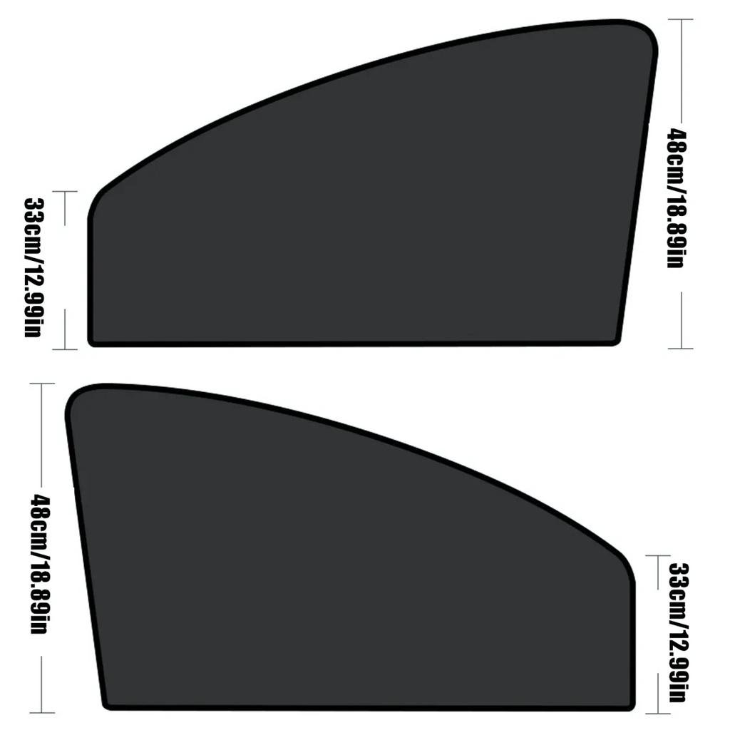 2 PCS / Set New Universal Car Sunshade Window 10 Magnetic Suction Heat Insulation Cloth Cover Car Side Sunshade Accessories