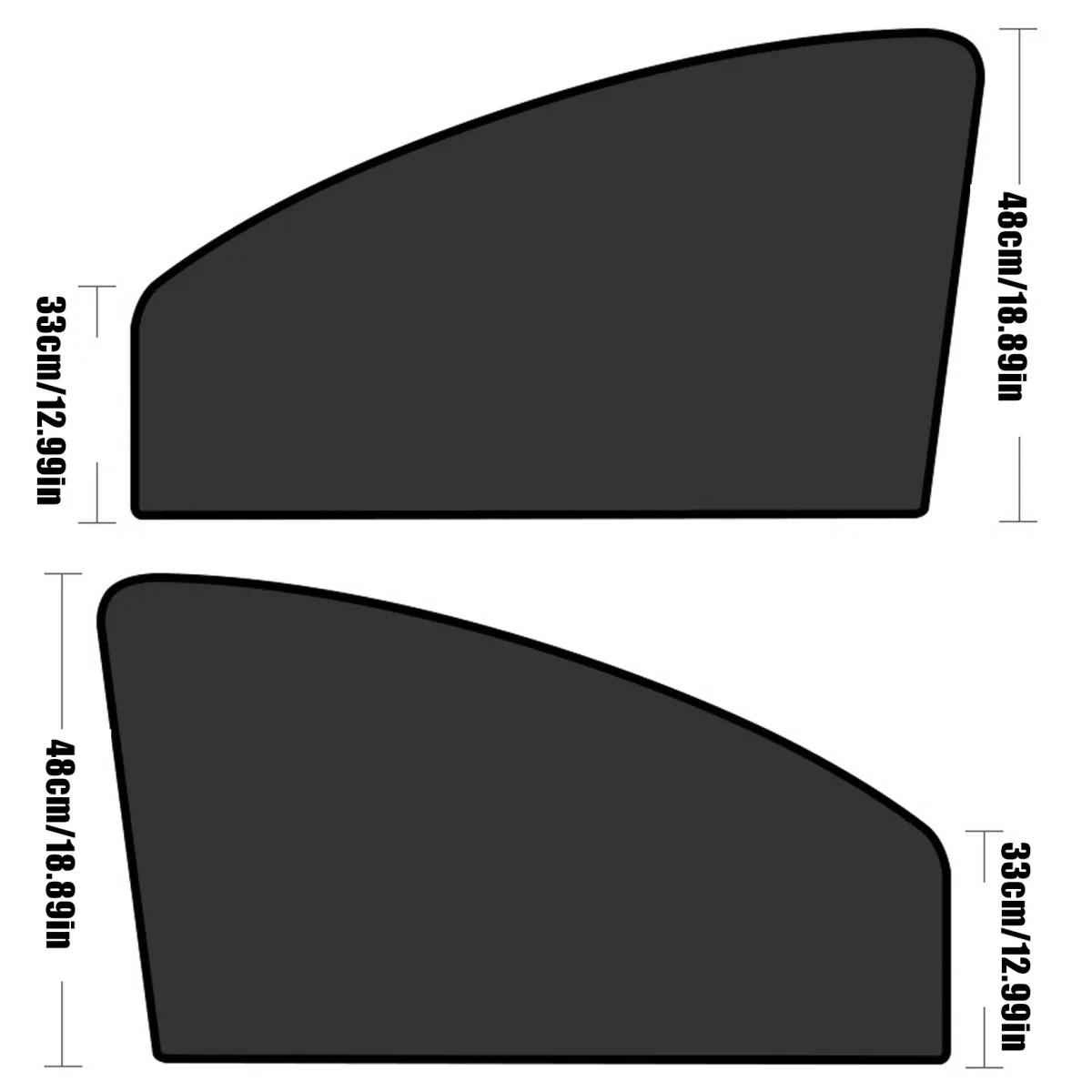 

2 шт. Универсальный автомобильный солнцезащитный козырек на окно 10 магнитных присосок Теплоизоляционная тканевая накладка Боковые солнцезащитные козырьки Аксессуары для автомобильного окна